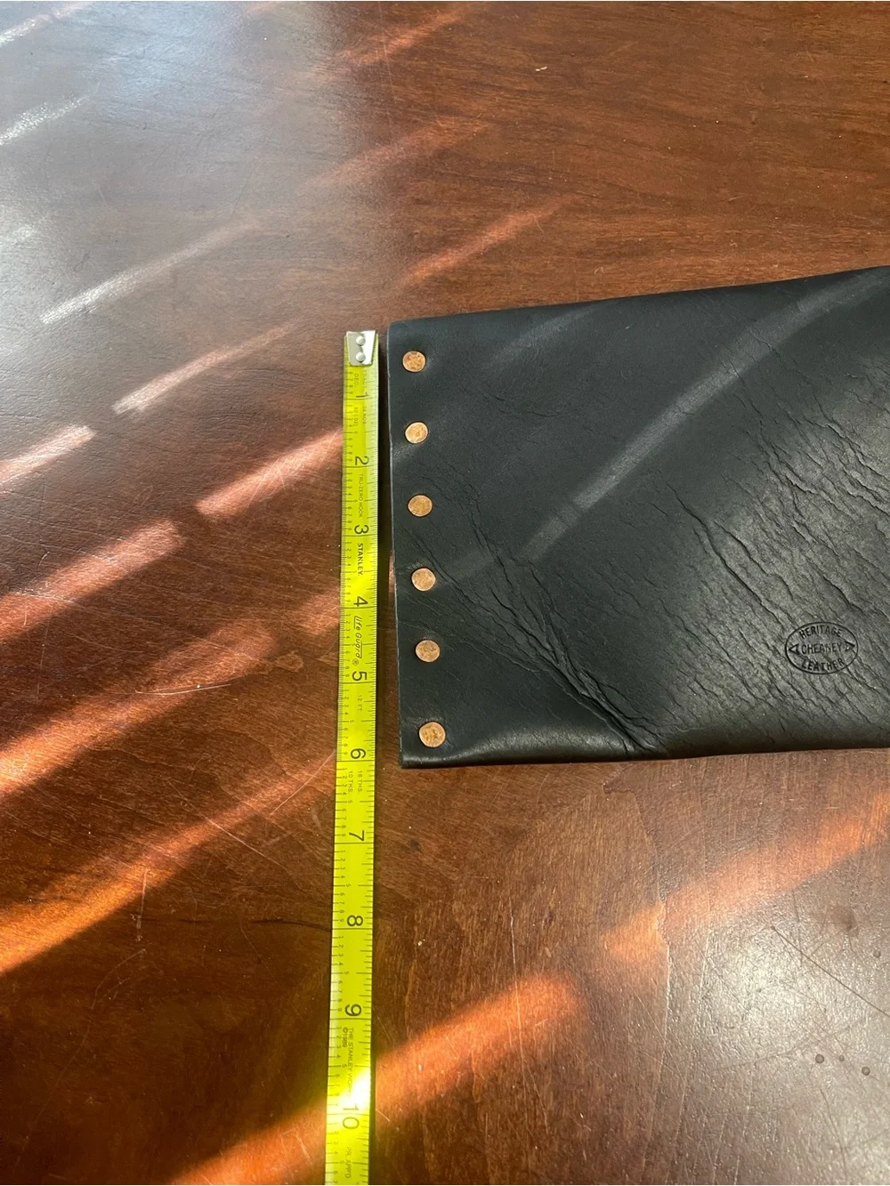 Classic Black Dagger Clutch Gunmetal chain studded leather